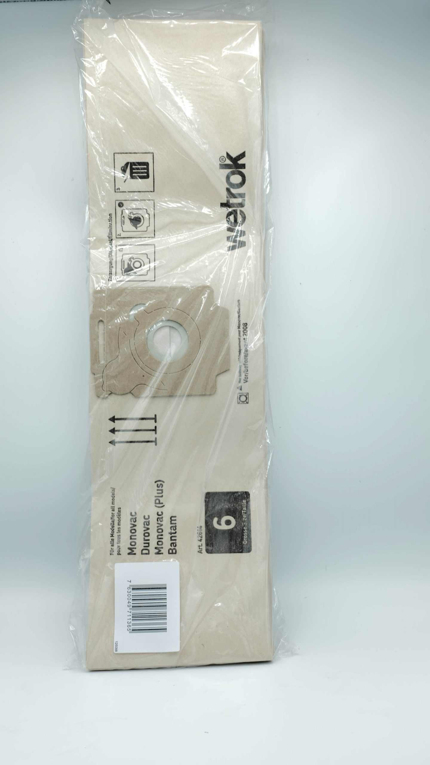 5 Sacchetti Per Aspirapolvere Wetrok | Bantam 6/9, Monovac 6, Duovac 6/9 | In Microfibra Multistrato | Compatibili E Resistenti